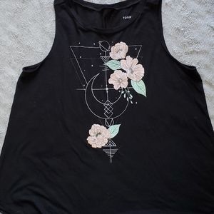 Black tank with simple design